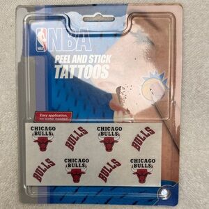 NBA Chicago Bulls Red and White Peel Tattoos